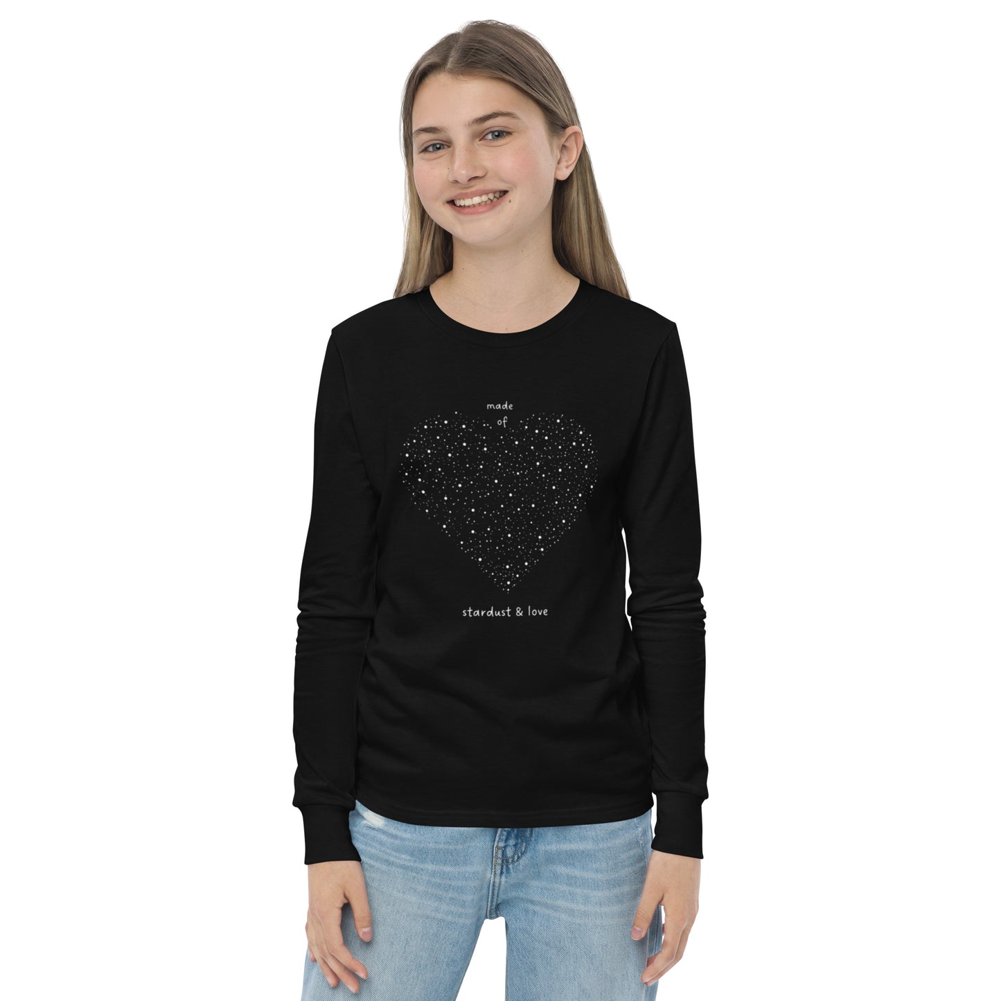 Stardust And Love - Youth Long Sleeve Cotton T-Shirt