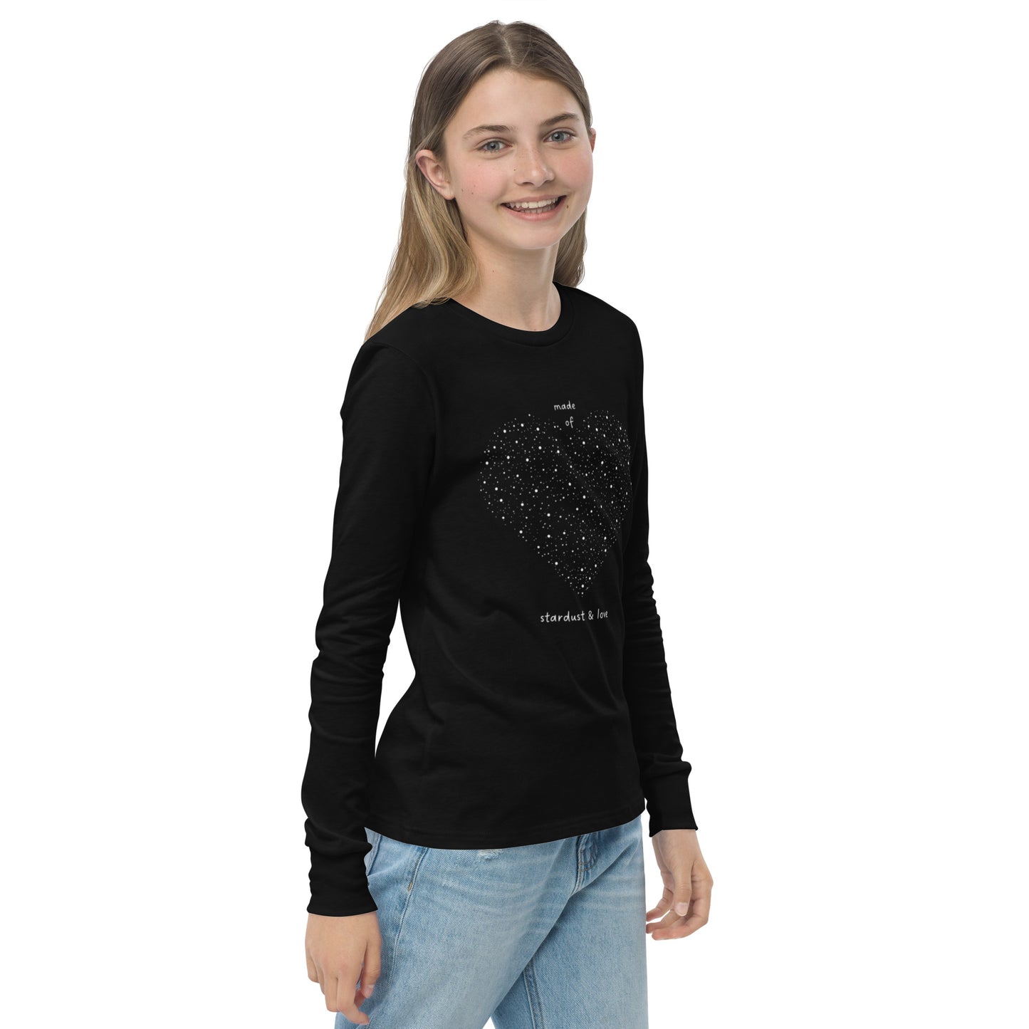 Stardust And Love - Youth Long Sleeve Cotton T-Shirt