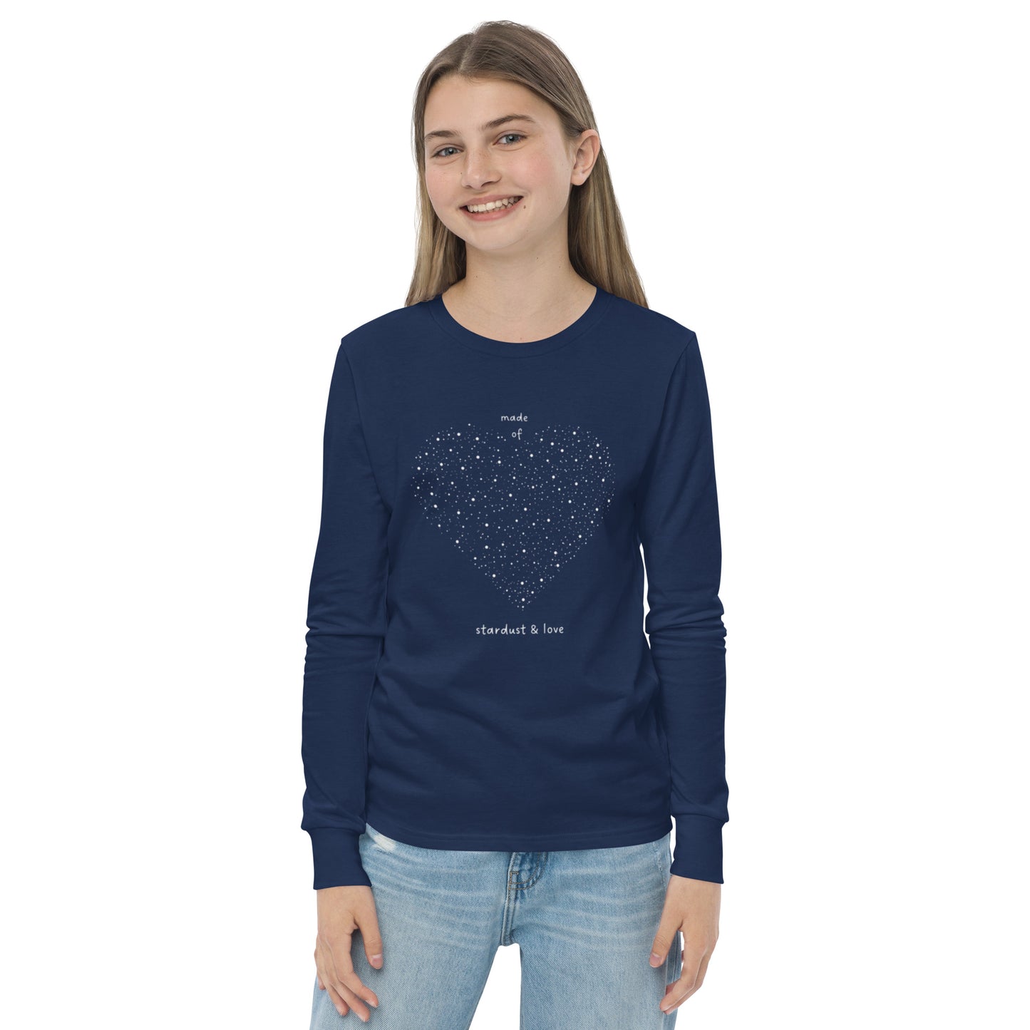 Stardust And Love - Youth Long Sleeve Cotton T-Shirt