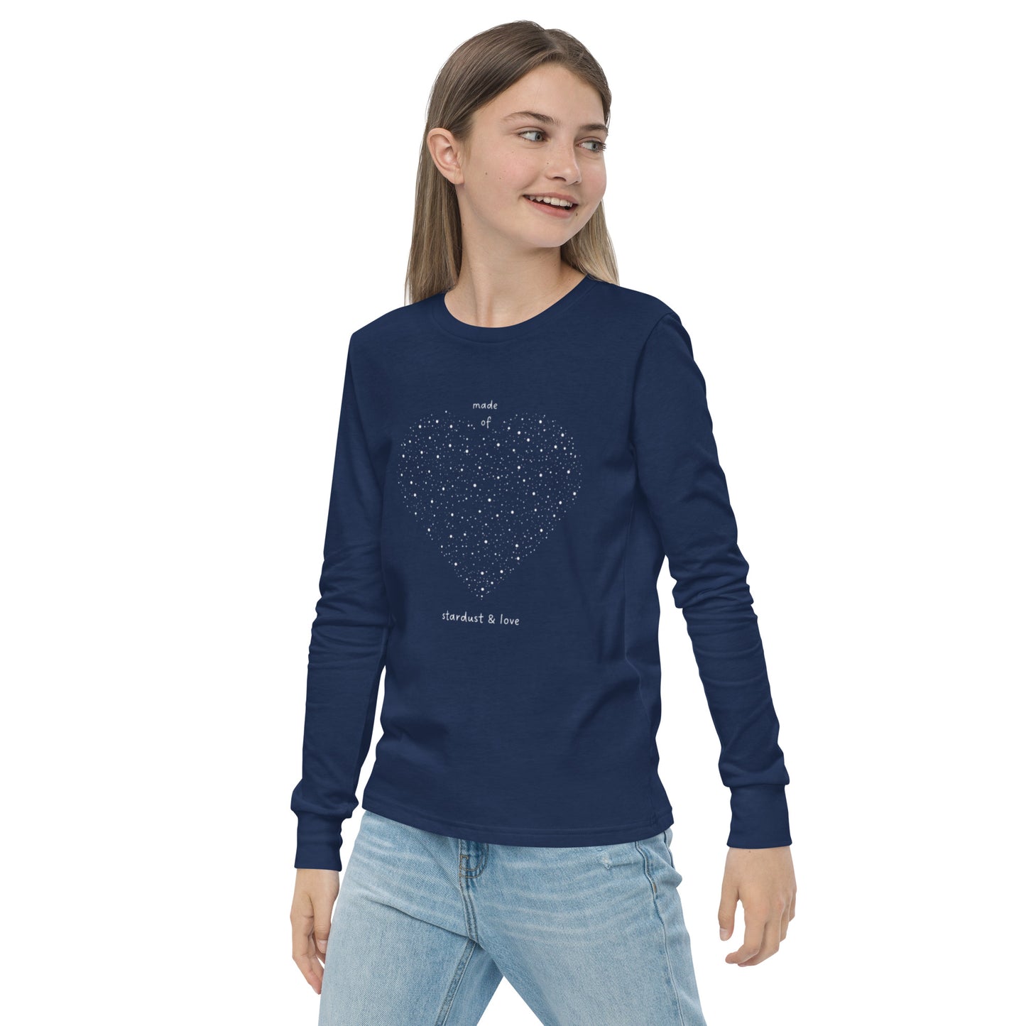 Stardust And Love - Youth Long Sleeve Cotton T-Shirt