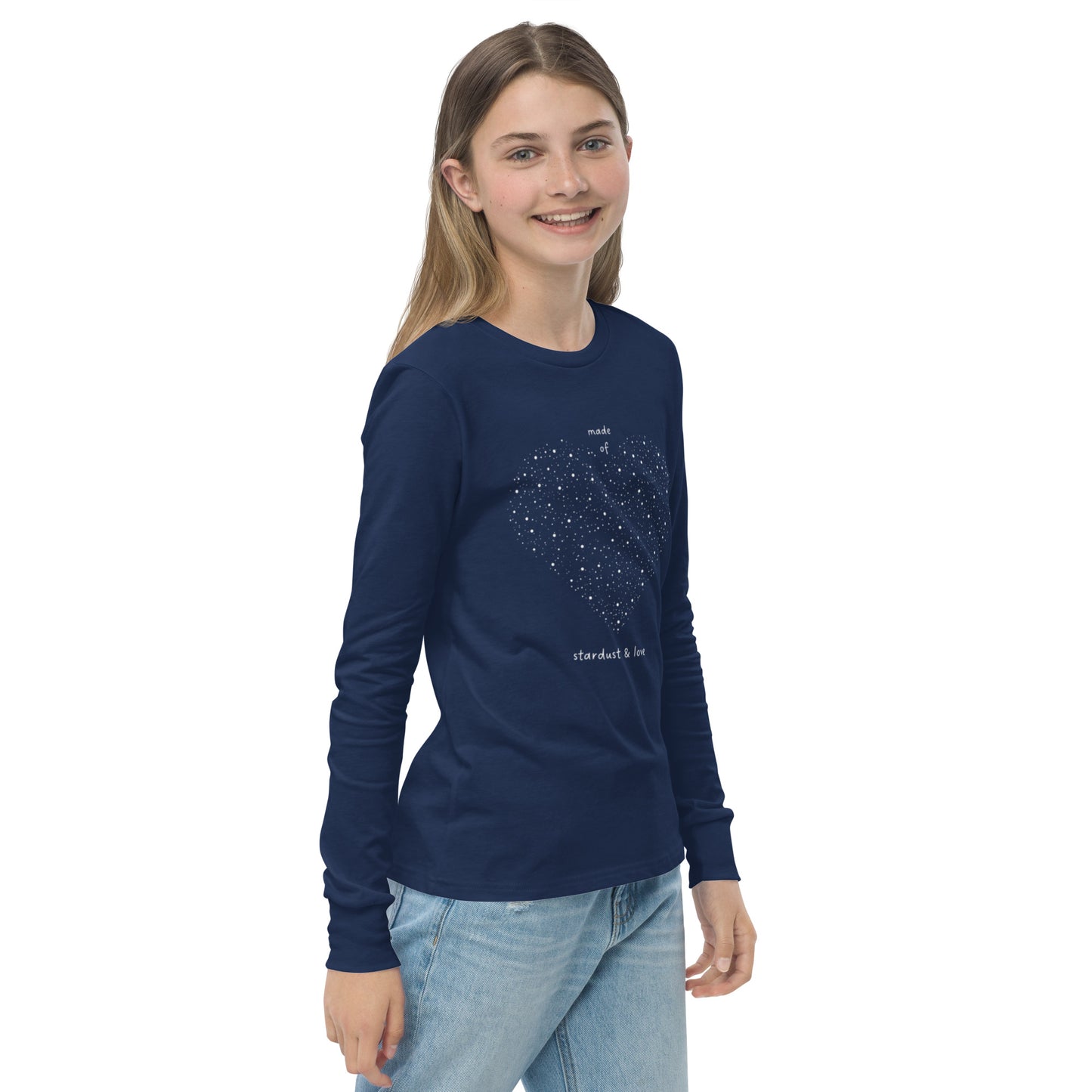 Stardust And Love - Youth Long Sleeve Cotton T-Shirt