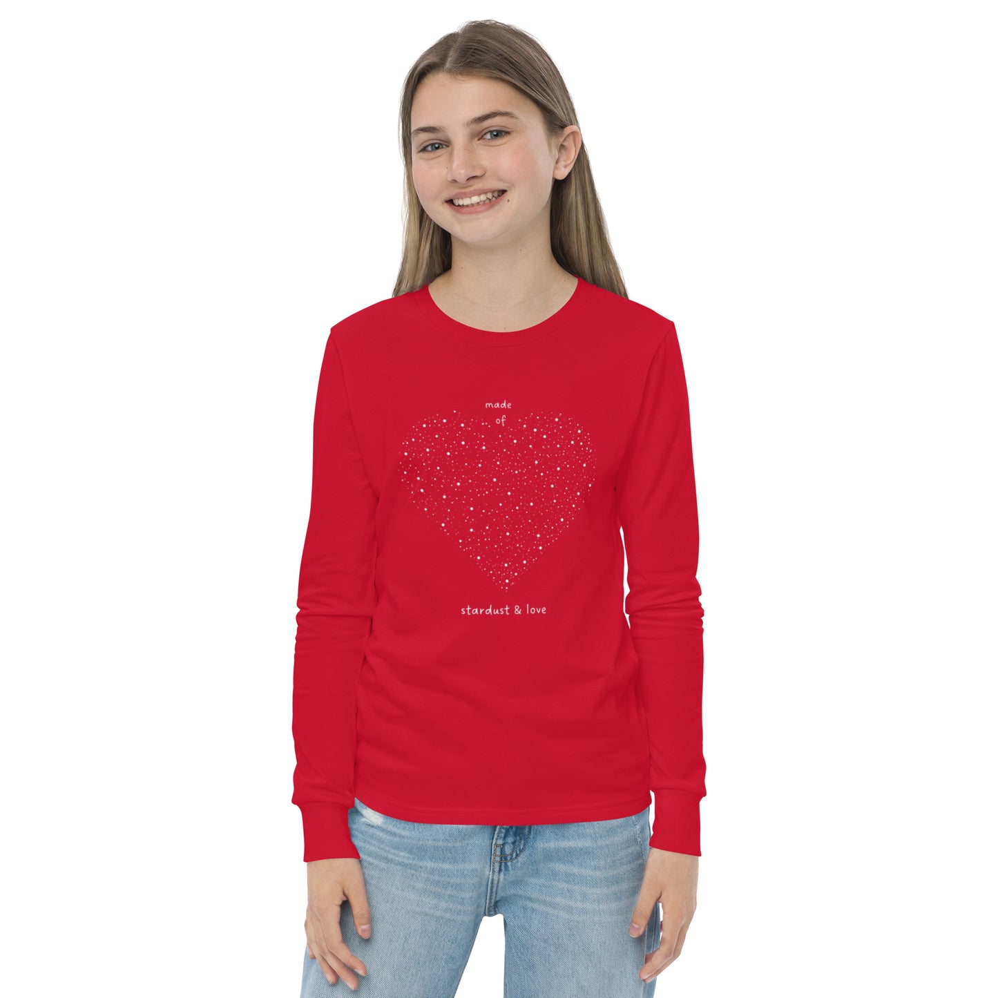 Stardust And Love - Youth Long Sleeve Cotton T-Shirt