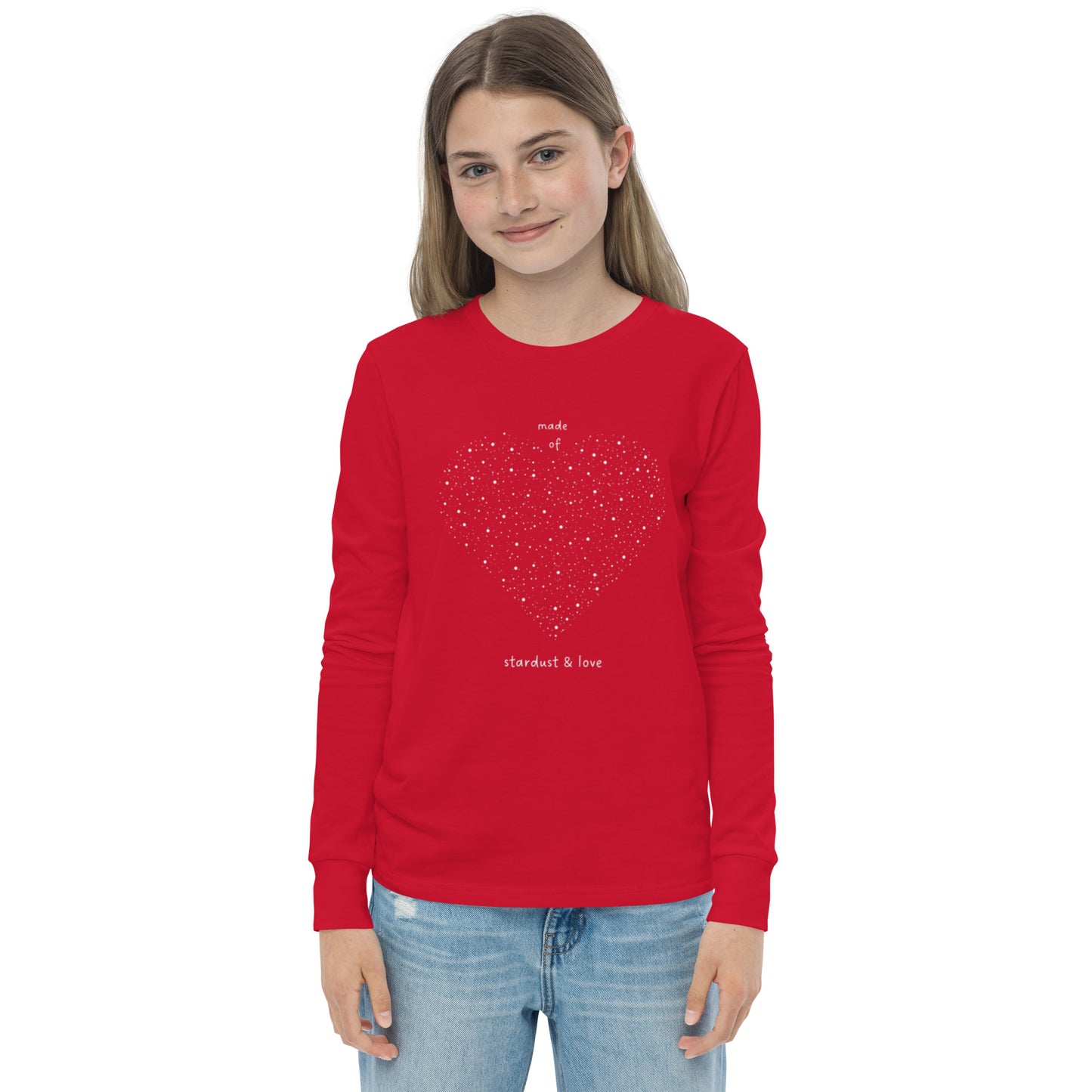Stardust And Love - Youth Long Sleeve Cotton T-Shirt