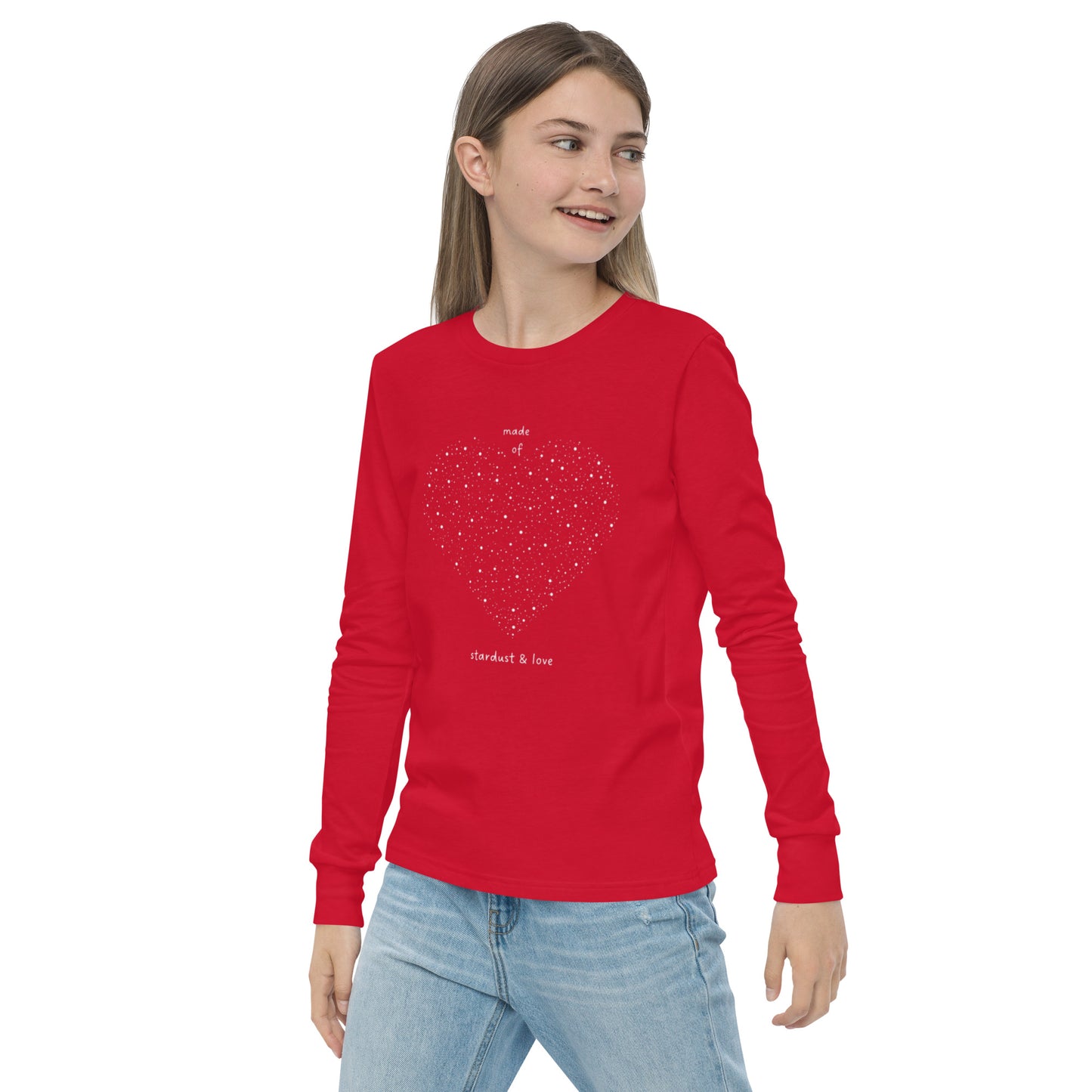 Stardust And Love - Youth Long Sleeve Cotton T-Shirt