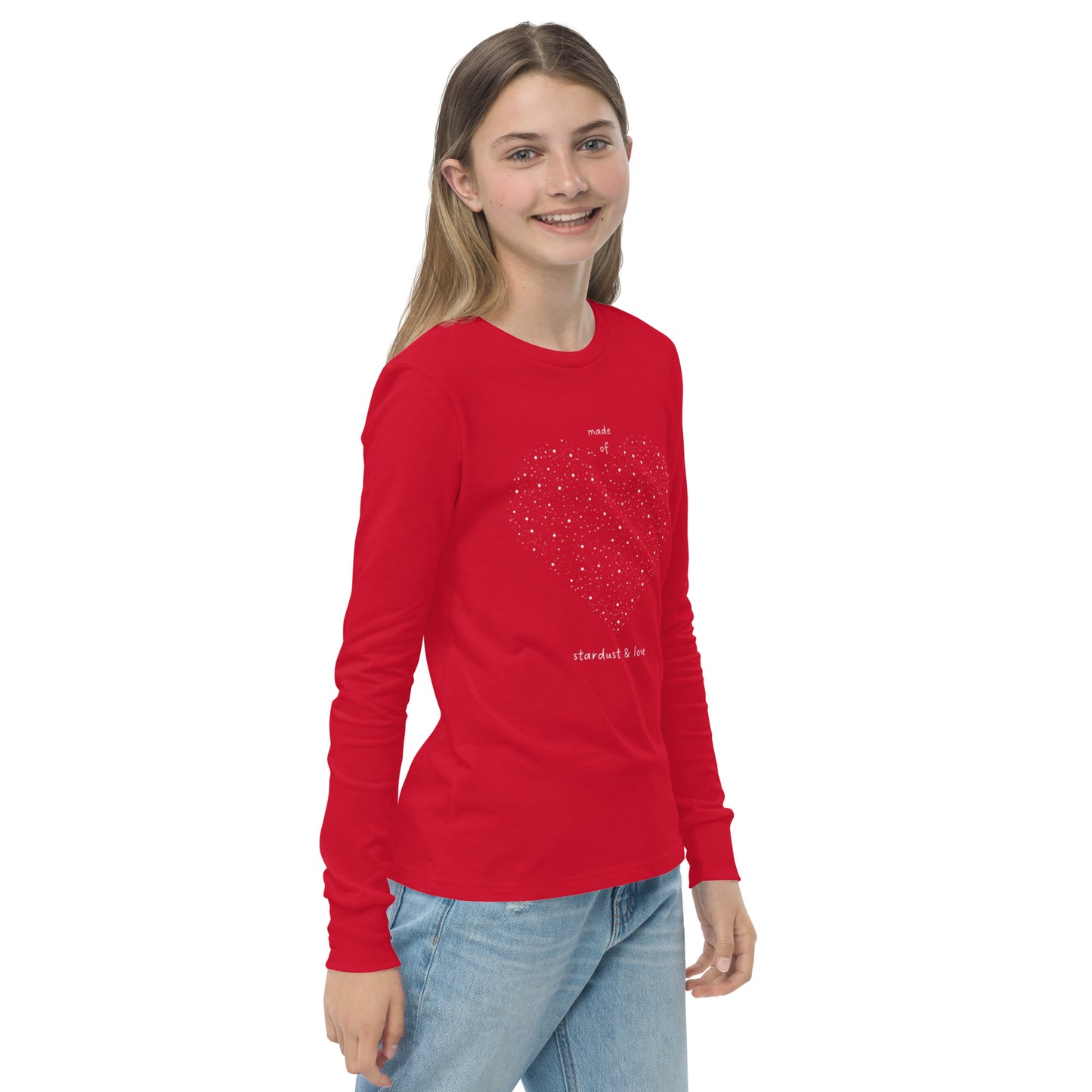 Stardust And Love - Youth Long Sleeve Cotton T-Shirt