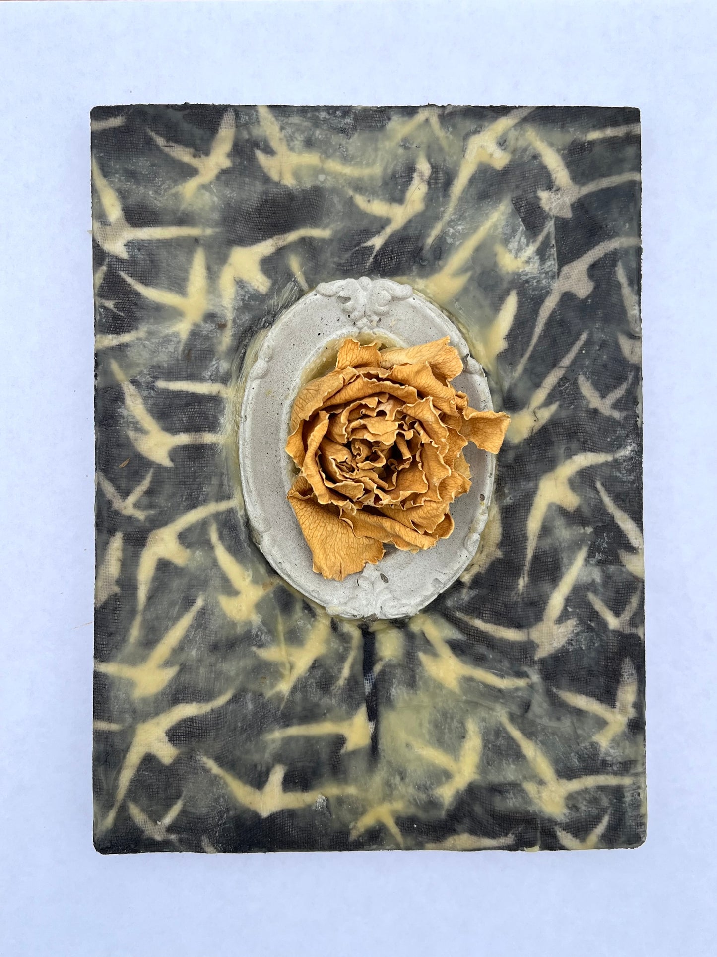 Wall Sculpture with Single Rose