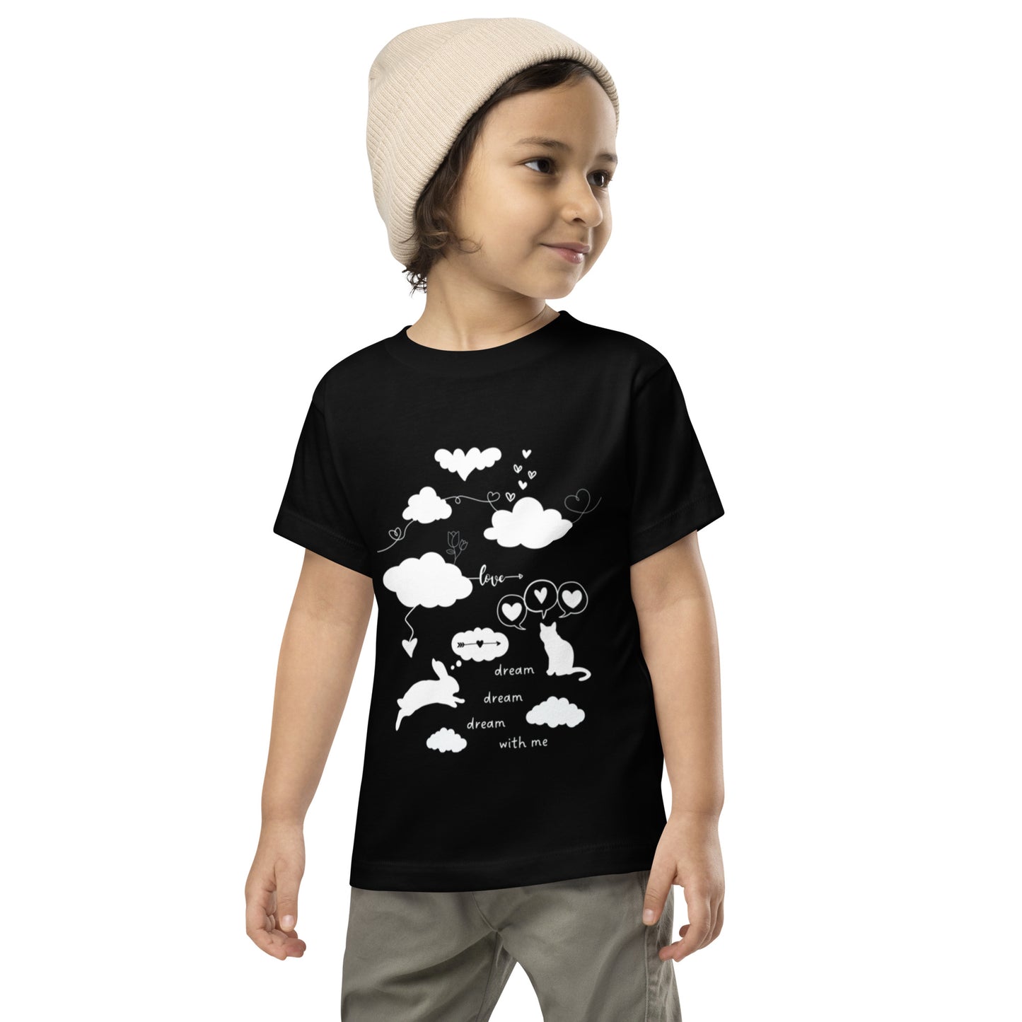 Dream With Me - Toddler Short Sleeve Cotton T-Shirt