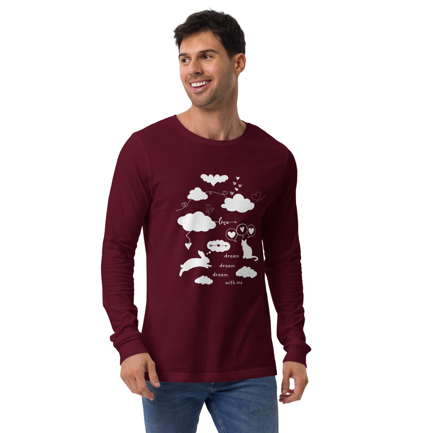 Dream With Me - Unisex Long Sleeve Cotton T-Shirt