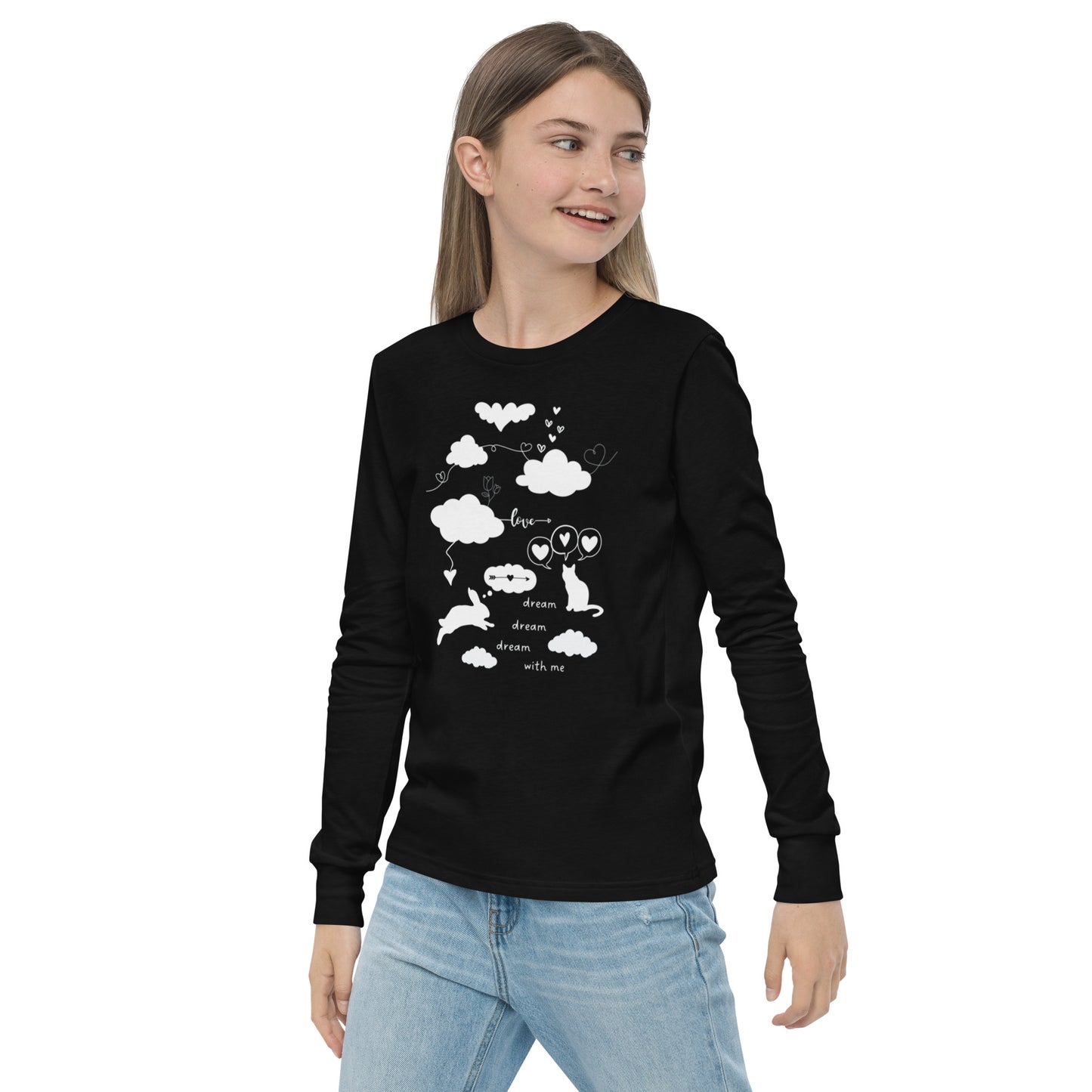 Dream With Me - Youth Long Sleeve Cotton T-Shirt