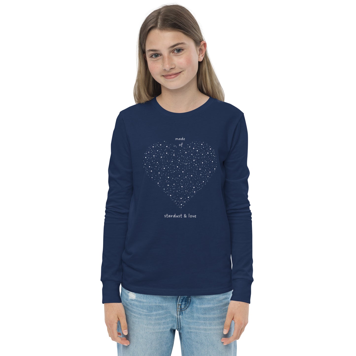 Stardust And Love - Youth Long Sleeve Cotton T-Shirt