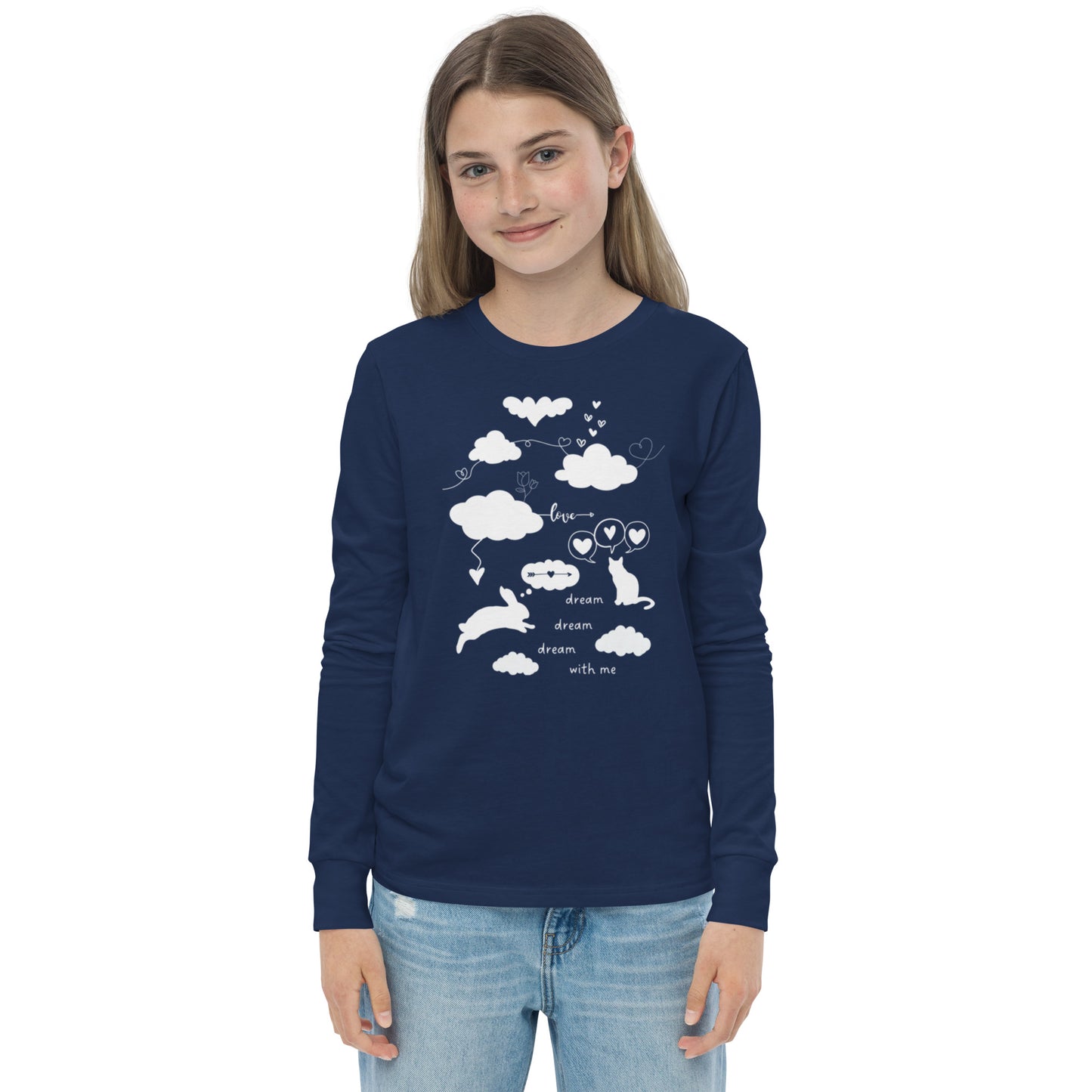 Dream With Me - Youth Long Sleeve Cotton T-Shirt